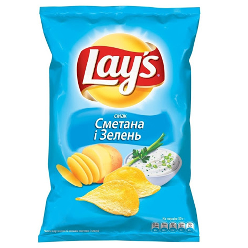 Lays Сметана и зелень Заказать Lays Сметана и зелень с доставкой на дом